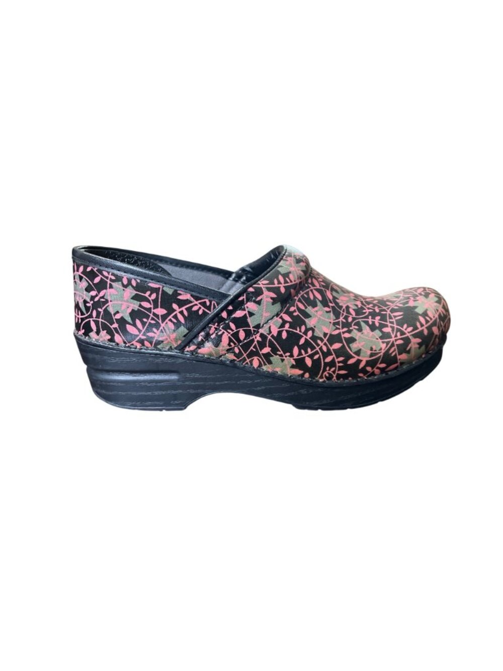 Dansko Womens EU 38 / US 7.5-8 Clogs Vegan Pink Floral Slip-On Nursing Comfort - Picture 9 of 10